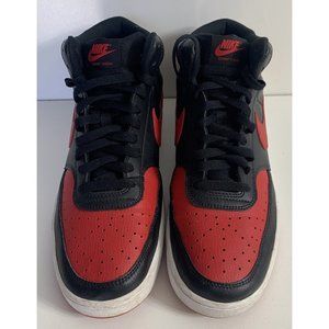 Nike Court Vision Mid Shoes Sneakers Black Red DM8682-001 Mens Size 11